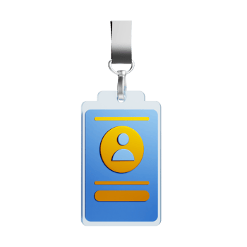 3D Illustration id card png