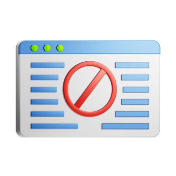 3D Illustration no access png
