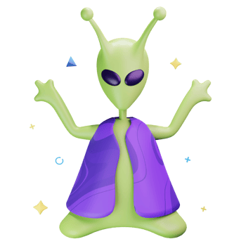 3D Illustration alien png