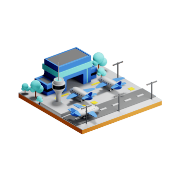 3D Illustration airport png