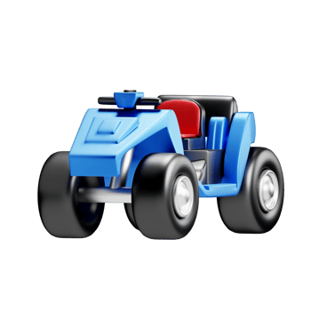 3D Illustration quad bike png