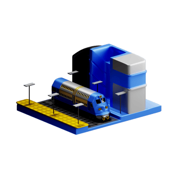 3D Illustration subway metro png