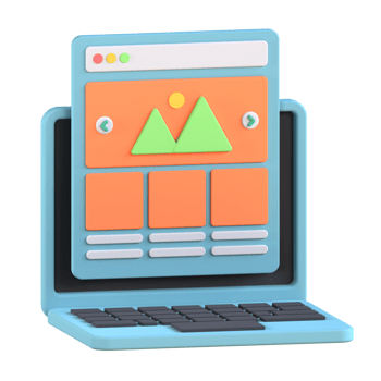 3D Illustration landing page png
