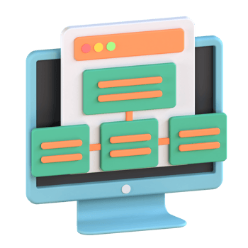 3D Illustration of sitemap png