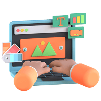 3D Illustration of visual elements png