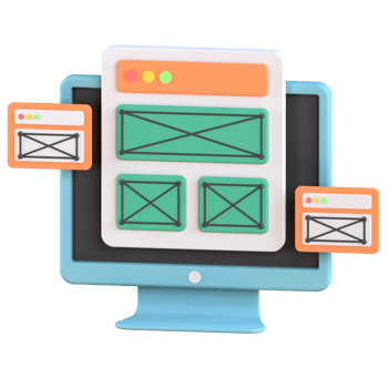 3D Illustration of wireframe png