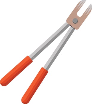 Sleek kitchen tongs design, modern cooking tongs icon art. vector