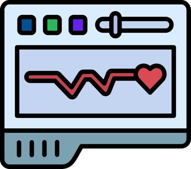 Pacemaker Line Filled Icon vector