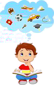 Little boy a million dreams vector
