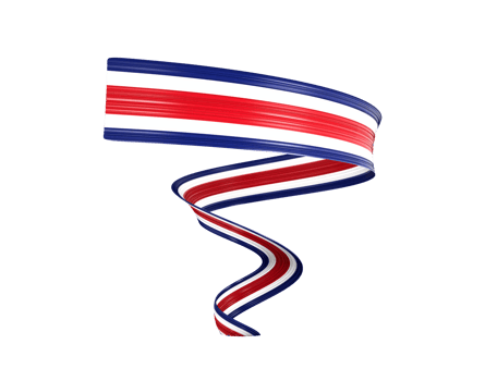 3d Flag Of Costa Rica 3d Shiny Waving Flag Ribbon 3d Illustration png