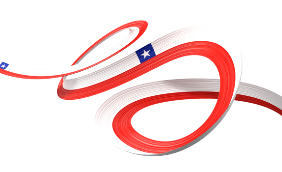 3d Flag Of Chile 3d Shiny Waving Chile Ribbon Flag 3d Illustration png