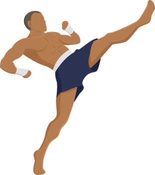 Thai boxing, Thailand culture travel illustration design png