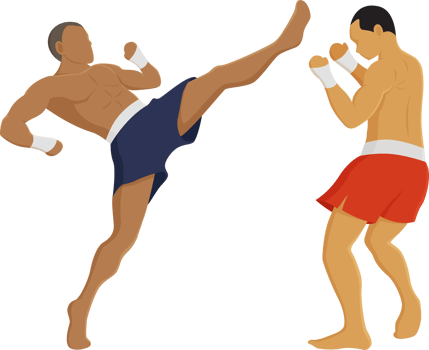 Thai boxing, Thailand culture travel illustration design png