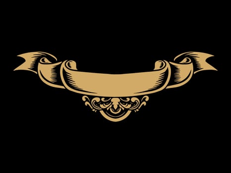 luxury frame ribbon ornament wedding decoration vector