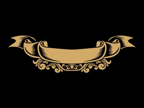 luxury frame ribbon ornament wedding decoration vector