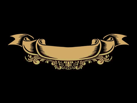 luxury frame ribbon ornament wedding decoration vector
