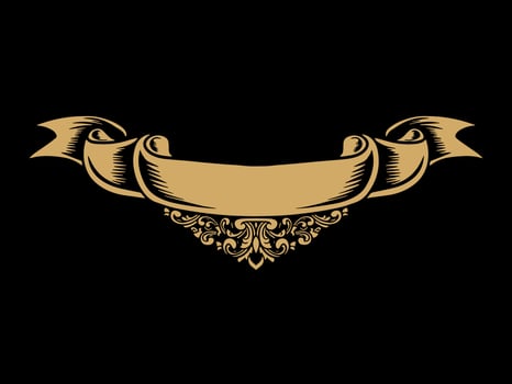 luxury frame ribbon ornament wedding decoration vector