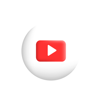 Youtube logo on white shape png