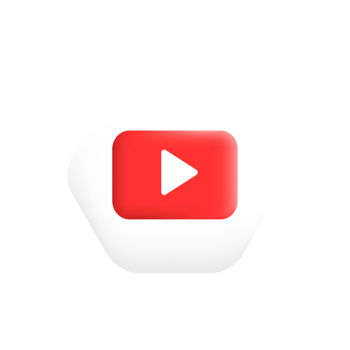 Youtube logo on white shape png