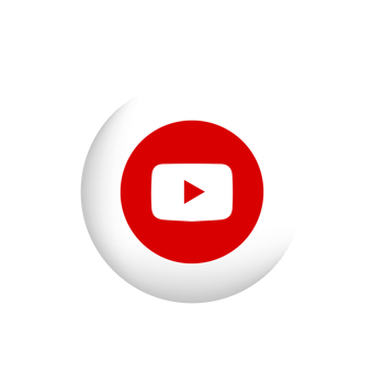 Youtube logo on white shape png