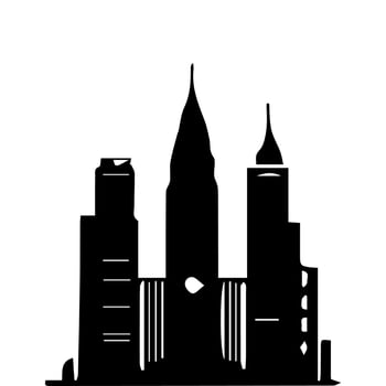 Office buildings. icon sky scraper vector