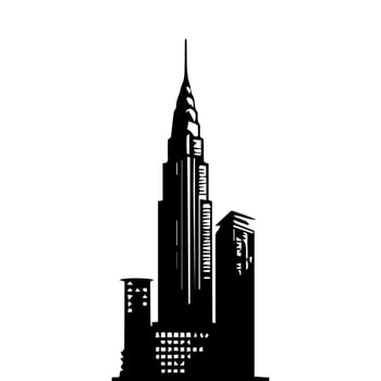 Office buildings. icon sky scraper vector