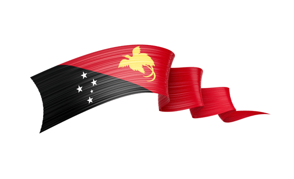 3d Flag Of Papua New Guinea 3d Wavy Shiny Ribbon Flag 3d Illustration png
