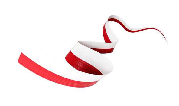 3d Flag Of Poland, 3d Shiny Waving Flag Ribbon, 3d illustration png