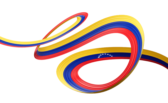 3d Flag Of Venezuela 3d Shiny Waving Venezuela Ribbon Flag 3d Illustration png