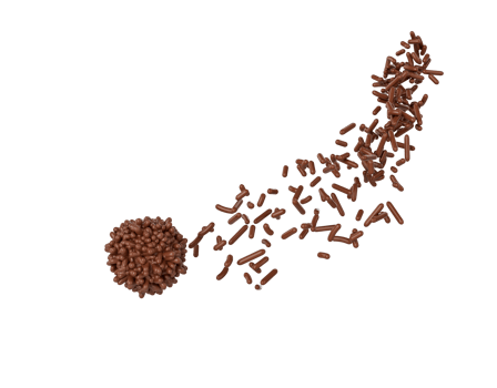 Chocolate Sprinkles Coming In The Air And Stops On Brigadeiro Brazilian Dessert Ball 3D Illustration png