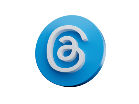 3d White At the rate symbol on blue icon, Email symbol, 3d illustration png