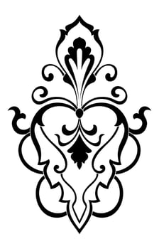 Carpet components. black stripes. rug Oriental ornament with floral motifs. Indian design element for henna tattoo, adult coloring book, greeting card, wedding invitation or spa beauty flyer. vector