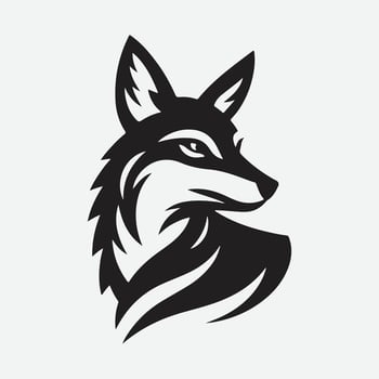 Print Majestic Jackal Silhouette Logo, Emblem of Elegance and Wilderness vector