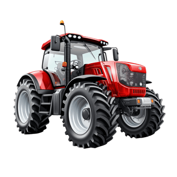 Generated Ai tractor on white png