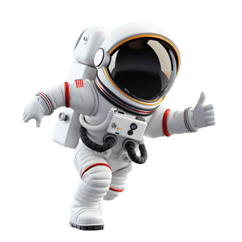 Cute Astronaut on Transparent Background png