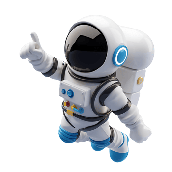 Isolated 3D Astronaut png