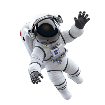 Transparent Background Isolated 3D Astronaut png