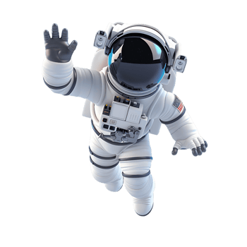 Isolated 3D Space Astronaut png