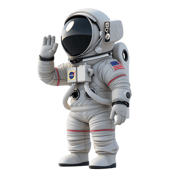 3D Astronaut on Clear Background png