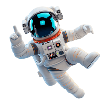 Cute 3D Space Astronaut Transparent png