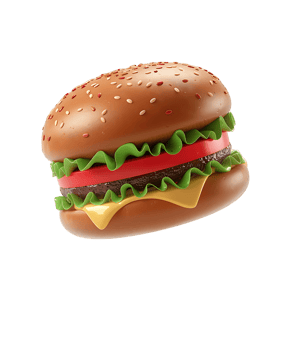 Isolated 3D Rendered Hamburger Icon png