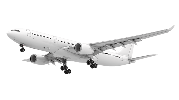 Isolated Passenger Plane png