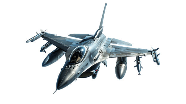 Isolated Jet Fighter on Transparent png