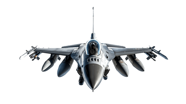 Clear Background with Isolated Fighter Plane png