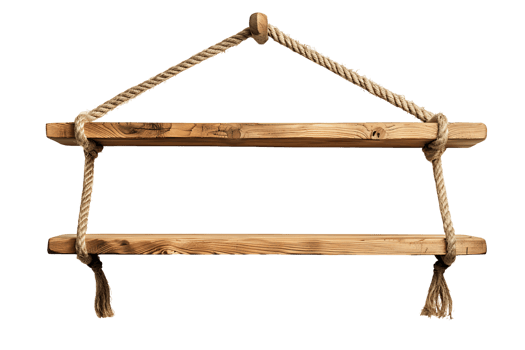 Empty Wooden Shelf Clear Background png