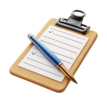 Business Clipboard 3D Icon Isolation on White Background png