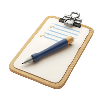 Isolated 3D Business Clipboard Icon on White Background png