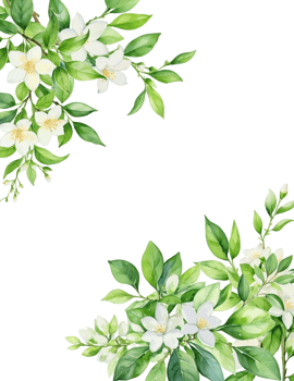 Floral frame clipart png