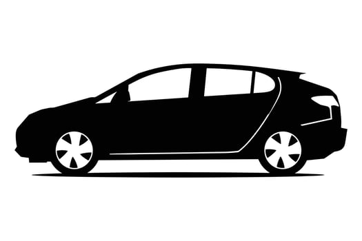 Hybrid Vehicle Car Silhouette vector