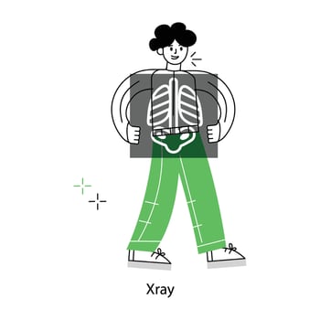 WebAn outline mini illustration of body xray vector